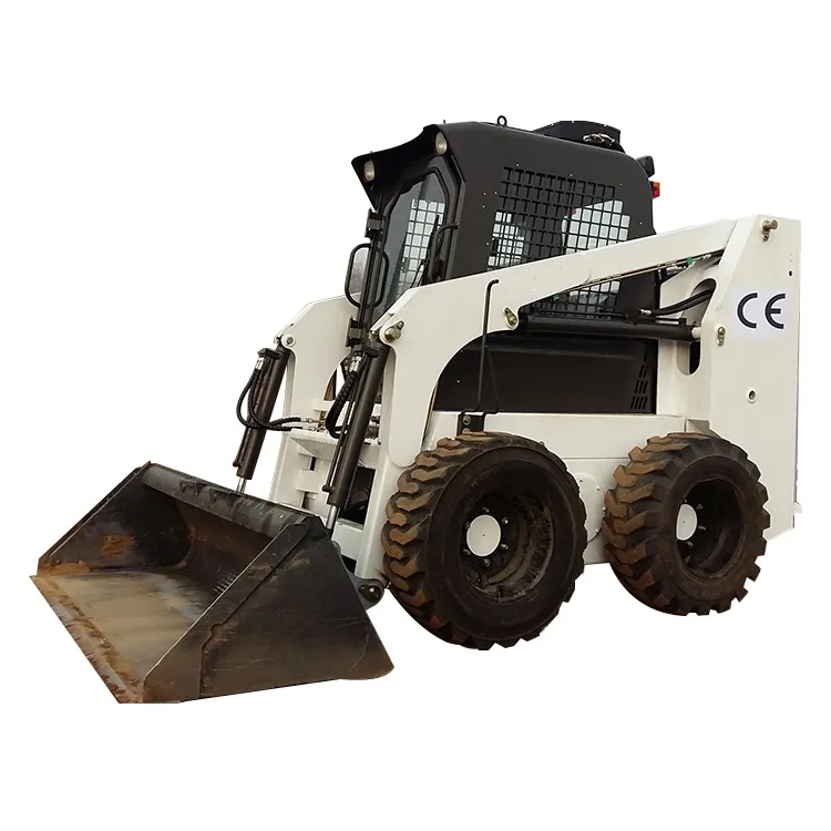 اللودر الانزلاقي ذو العجلات HJ65 1050KG 55Kw المستخدم في المزارع والمرابع